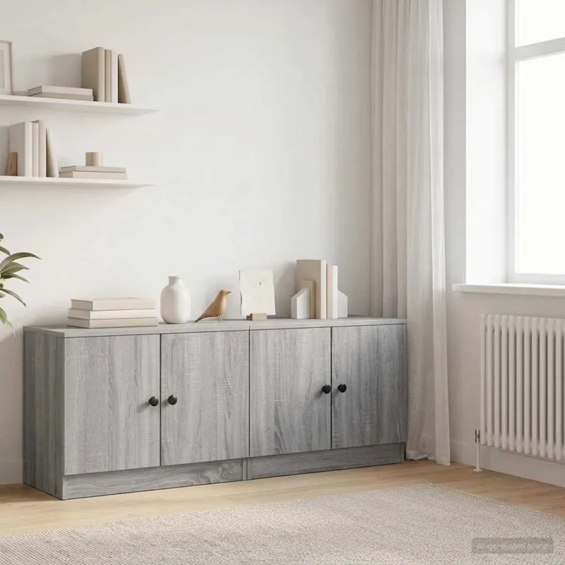 Lovos spintelė 2 pcs Pilka Sonoma 66 x 35 x 48 cm