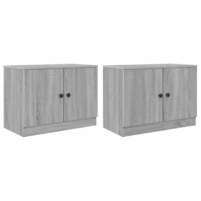 Lovos spintelė 2 pcs Pilka Sonoma 66 x 35 x 48 cm