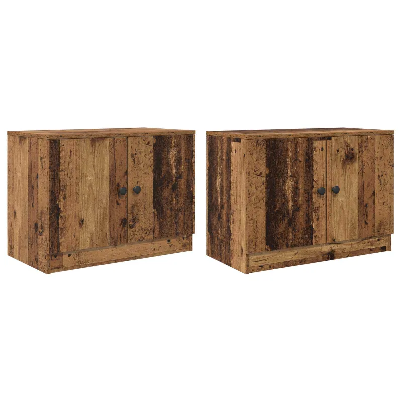 Lovos spintelė 2 pcs Sendintos medienos 66 x 35 x 48 cm