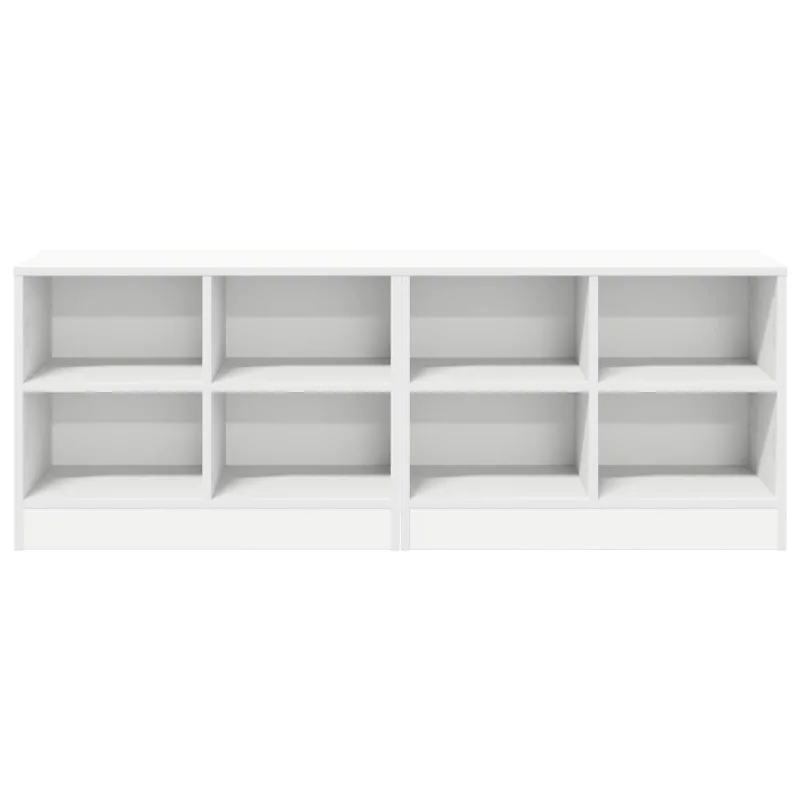 Lovos spintelė 2 pcs Balta 66 x 33 x 48 cm Apdirbta mediena