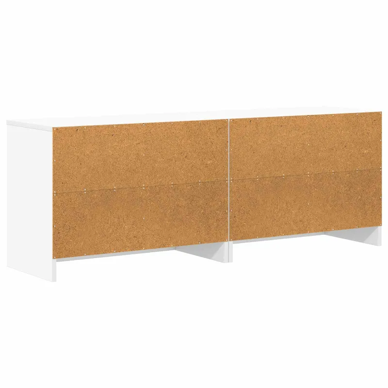 Lovos spintelė 2 pcs Balta 66 x 33 x 48 cm Apdirbta mediena