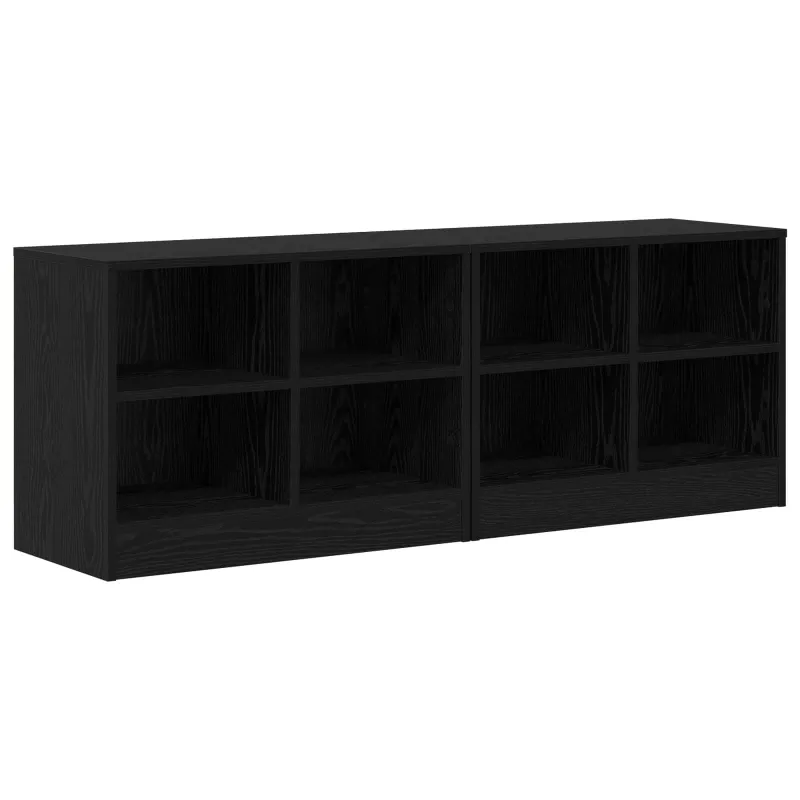 Lovos spintelė su lentyna 2 pcs Juodojo ąžuolo 66 x 33 x 48 cm