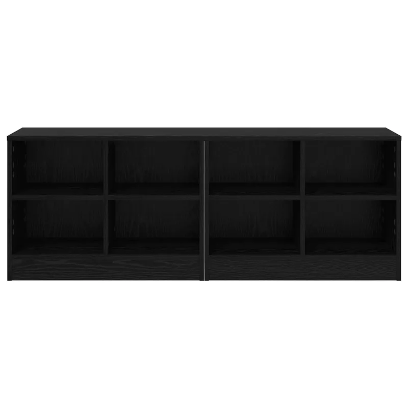 Lovos spintelė su lentyna 2 pcs Juodojo ąžuolo 66 x 33 x 48 cm