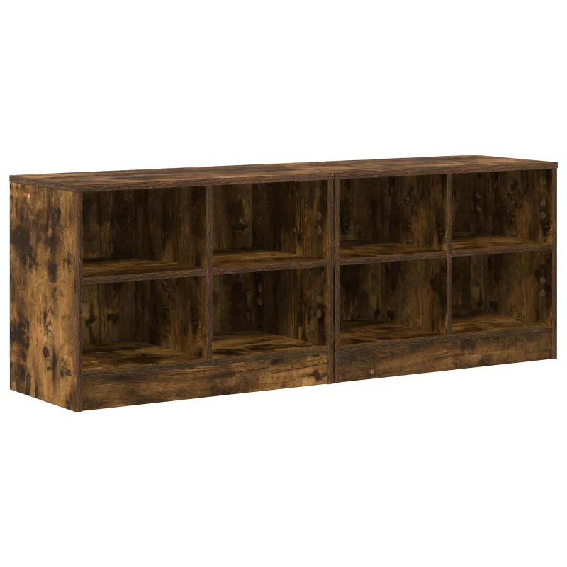 Lovos spintelė su lentyna 2 pcs Dūminio ąžuolo 66 x 33 x 48 cm