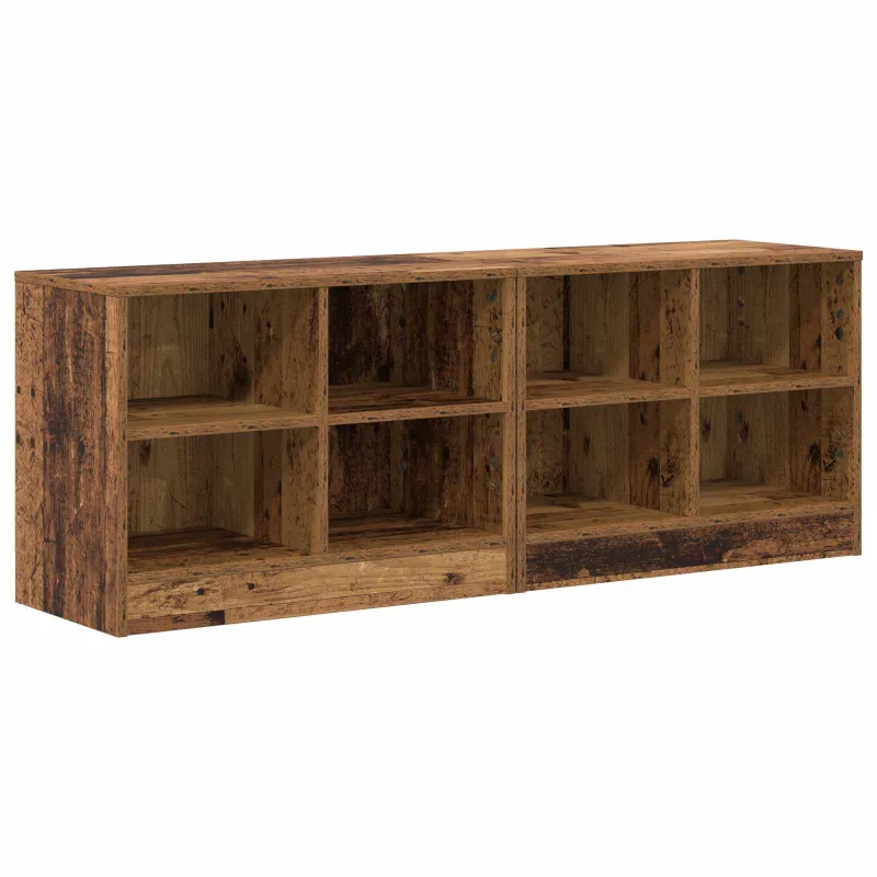 Lovos spintelė 2 pcs Sendintos medienos 66 x 33 x 48 cm