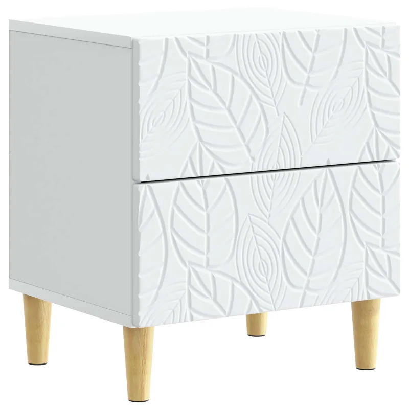 Naktinis staliukas 2 pcs Balta 43 x 34,5 x 48 cm