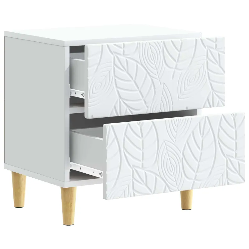 Naktinis staliukas 2 pcs Balta 43 x 34,5 x 48 cm