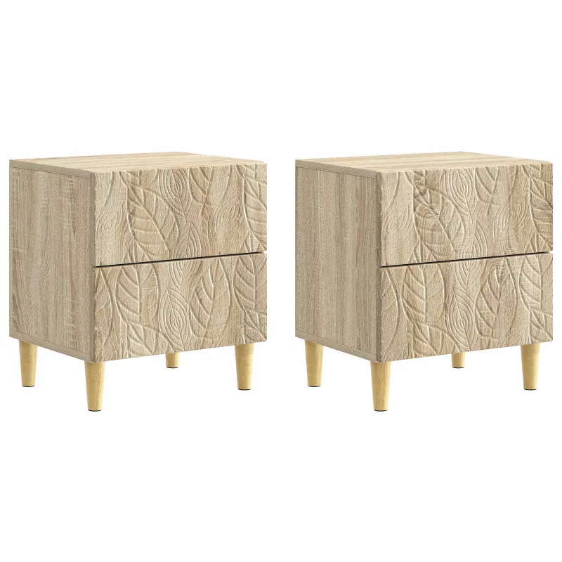 Naktinis staliukas 2 pcs Sonoma ąžuolas 43 x 34,5 x 48 cm
