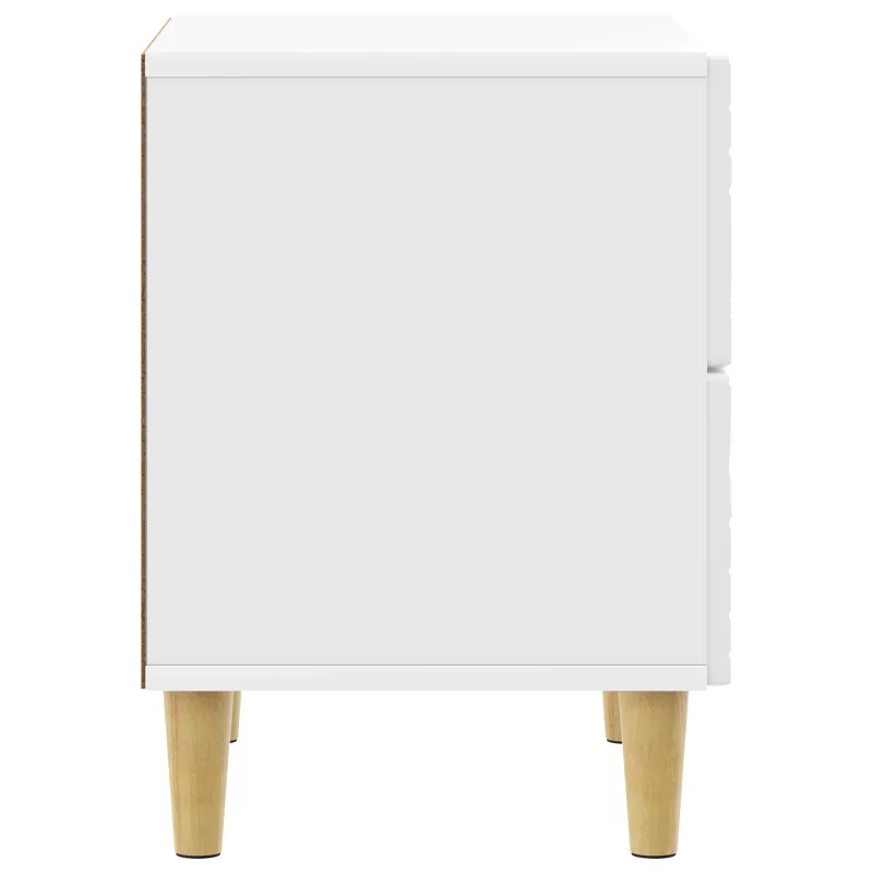 Naktinis staliukas 2 pcs Itin blizgi balta 43 x 34,5 x 48 cm