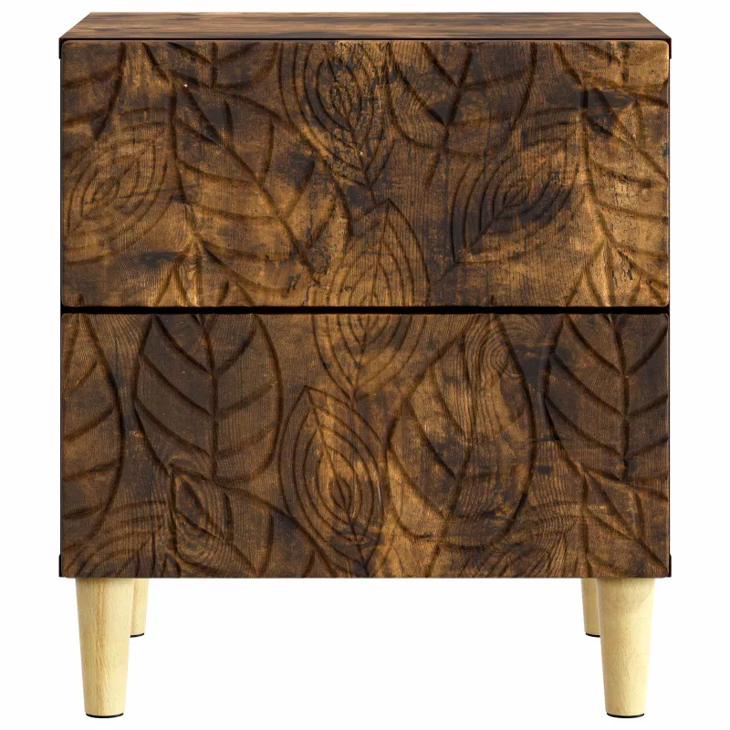 Naktinis staliukas 2 pcs Dūminio ąžuolo 43 x 34,5 x 48 cm