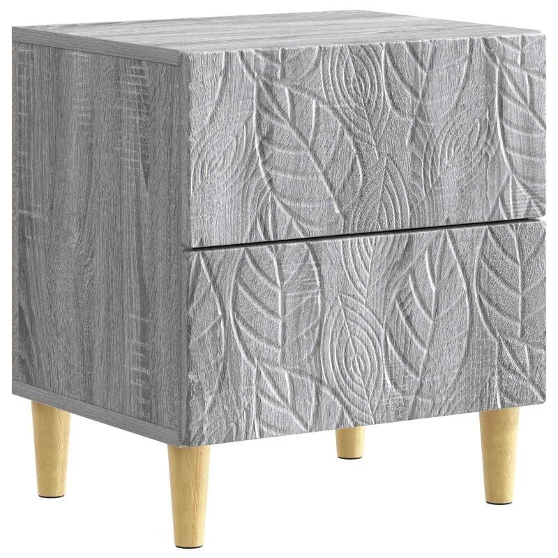 Naktinis staliukas 2 pcs Pilka Sonoma 43 x 34,5 x 48 cm