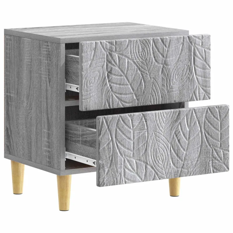 Naktinis staliukas 2 pcs Pilka Sonoma 43 x 34,5 x 48 cm