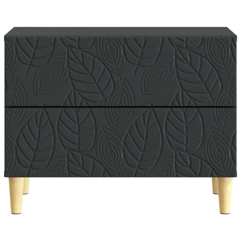 Naktinis staliukas Juoda 62 x 34,5 x 48 cm Apdirbta mediena
