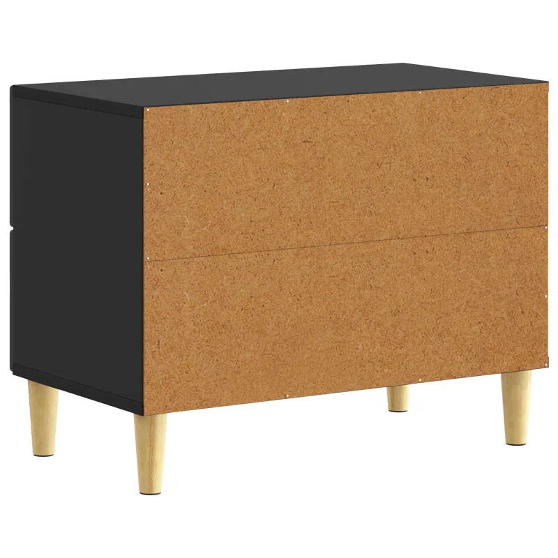 Naktinis staliukas Juoda 62 x 34,5 x 48 cm Apdirbta mediena