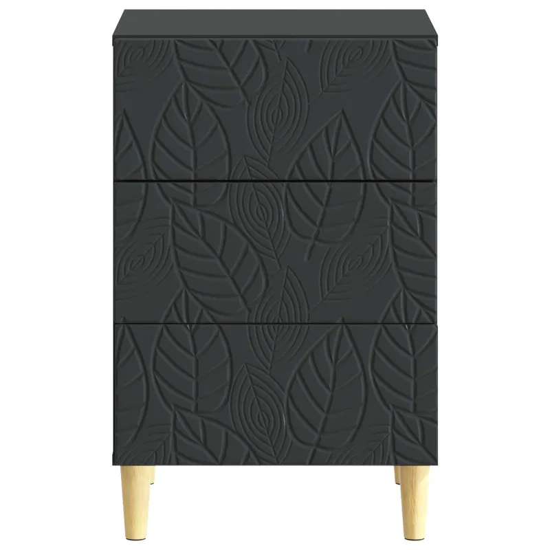 Naktinis staliukas Juoda 43 x 39,5 x 66,5 cm Apdirbta mediena