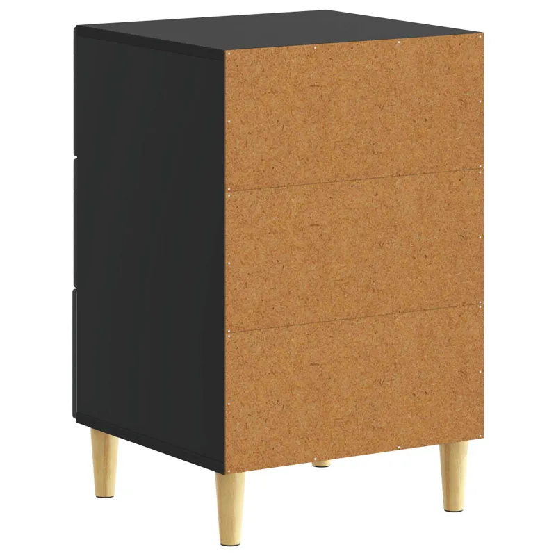 Naktinis staliukas Juoda 43 x 39,5 x 66,5 cm Apdirbta mediena