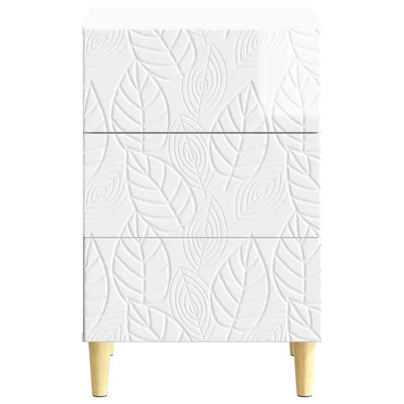 Naktinis staliukas Itin blizgi balta 43 x 39,5 x 66,5 cm