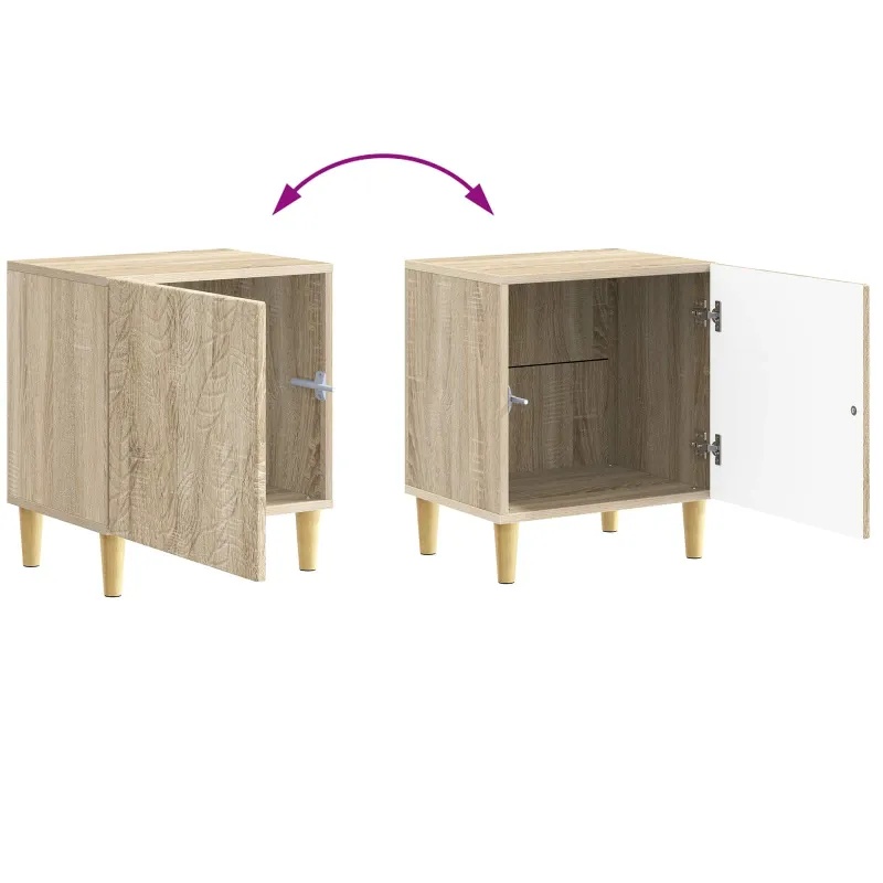 Naktinis staliukas 2 pcs Sonoma ąžuolas 43 x 34,5 x 50 cm
