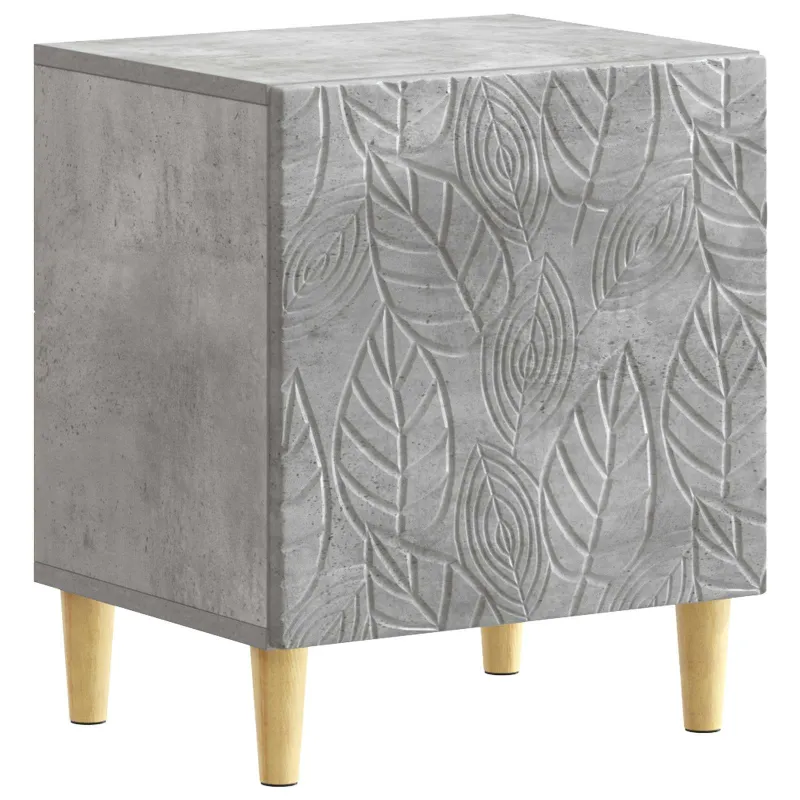 Naktinis staliukas 2 pcs Betono pilka 43 x 34,5 x 50 cm