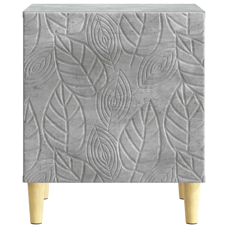 Naktinis staliukas 2 pcs Betono pilka 43 x 34,5 x 50 cm