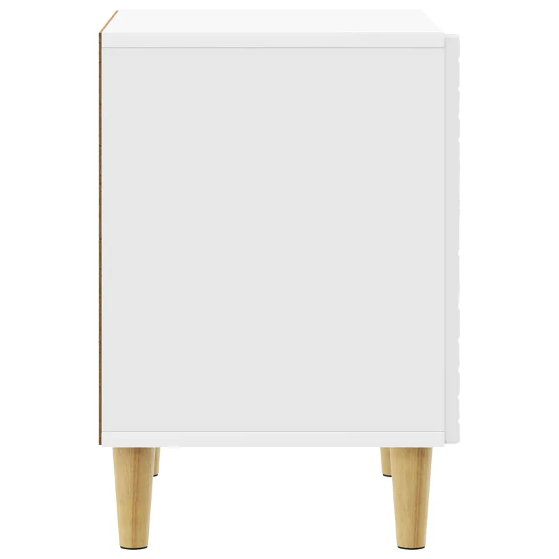 Naktinis staliukas 2 pcs Itin blizgi balta 43 x 34,5 x 50 cm