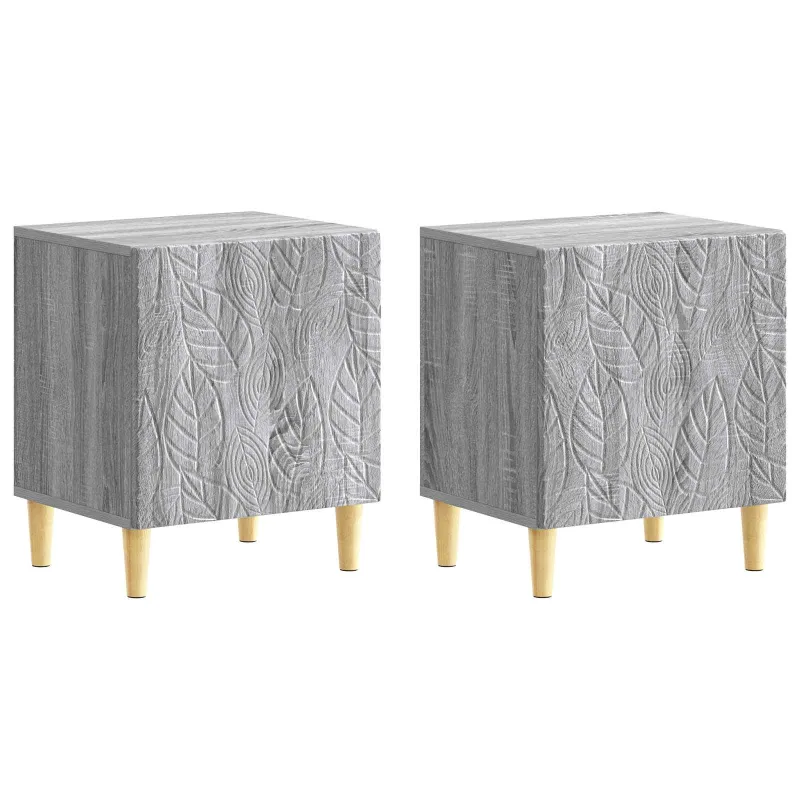 Naktinis staliukas 2 pcs Pilka Sonoma 43 x 34,5 x 50 cm