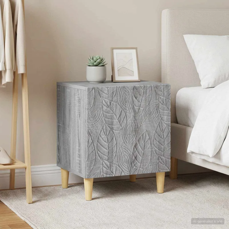 Naktinis staliukas 2 pcs Pilka Sonoma 43 x 34,5 x 50 cm