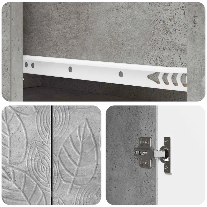 Kabalas Betono pilka 66 x 34,5 x 90 cm Apdirbta mediena