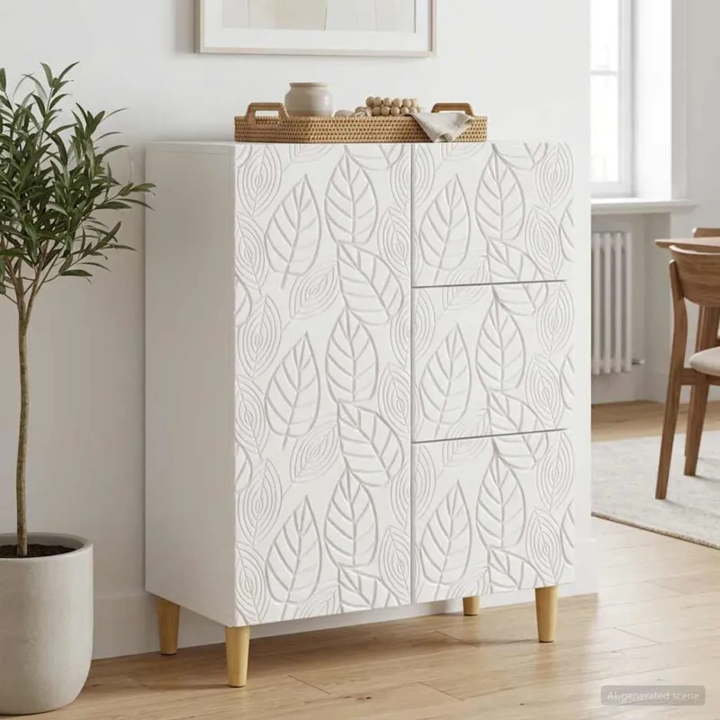 Kabalas Itin blizgi balta 66 x 34,5 x 90 cm Apdirbta mediena