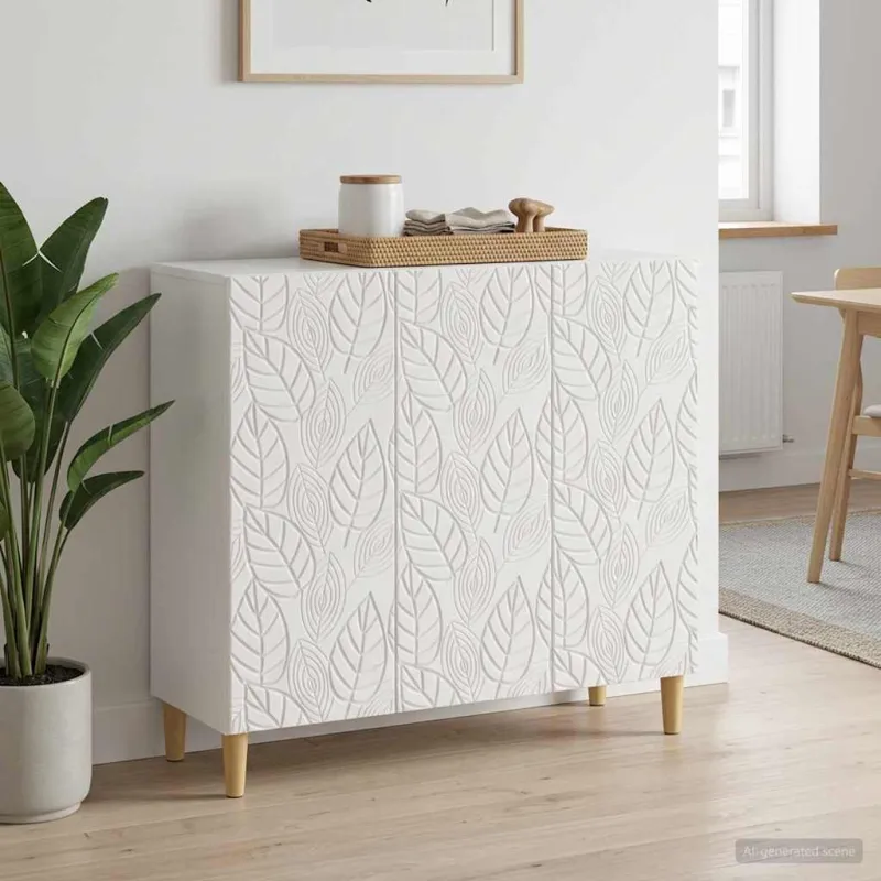 Kabalas Itin blizgi balta 89 x 34,5 x 80 cm Apdirbta mediena