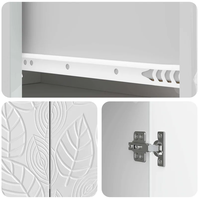 Kabalas Itin blizgi balta 89 x 34,5 x 60 cm Apdirbta mediena