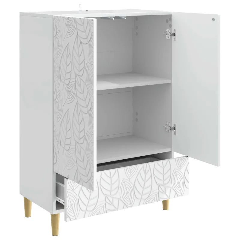 Kabalas Itin blizgi balta 66 x 34,5 x 95 cm Apdirbta mediena