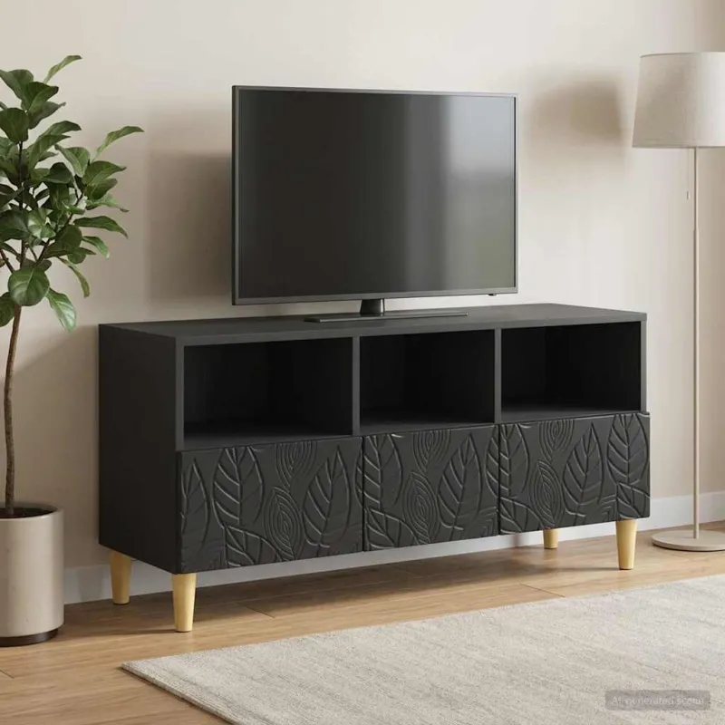 Televizoriaus spintelė 102 x 34,5 x 50 cm Juoda