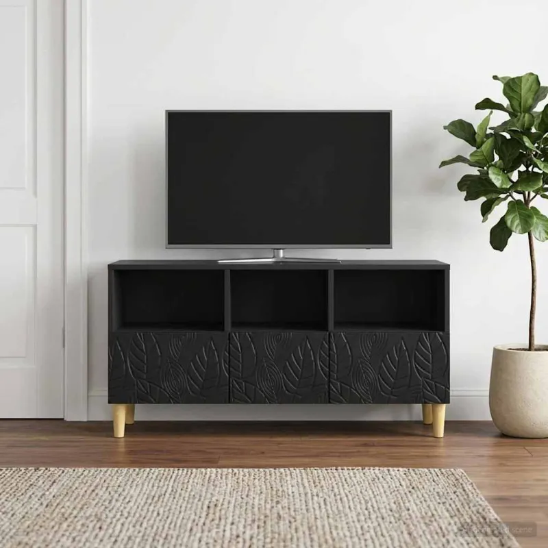 Televizoriaus spintelė 102 x 34,5 x 50 cm Juoda
