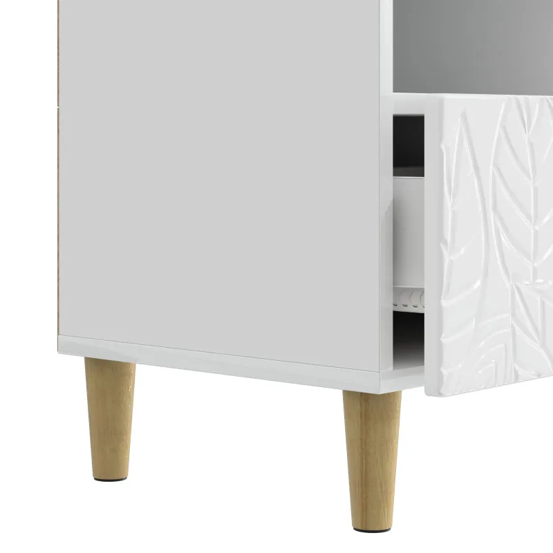 Televizoriaus spintelė 102 x 34,5 x 50 cm Itin blizgi balta