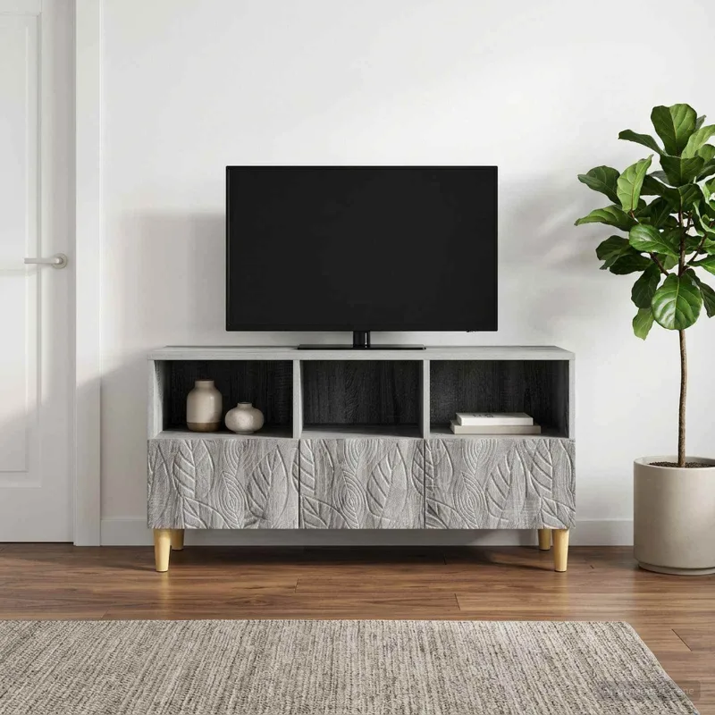 Televizoriaus spintelė 102 x 34,5 x 50 cm Pilka Sonoma