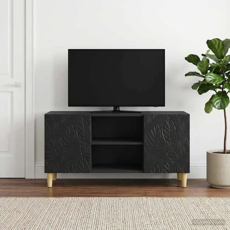 Televizoriaus spintelė 102 x 34,5 x 50 cm Juoda