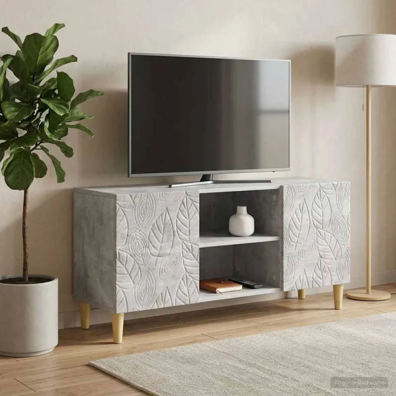 Televizoriaus spintelė 102 x 34,5 x 50 cm Betono pilka