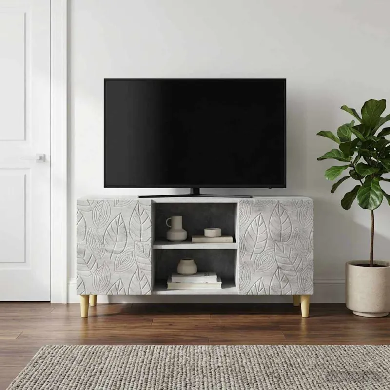 Televizoriaus spintelė 102 x 34,5 x 50 cm Betono pilka