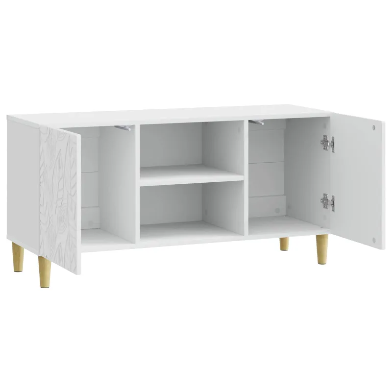 Televizoriaus spintelė 102 x 34,5 x 50 cm Itin blizgi balta