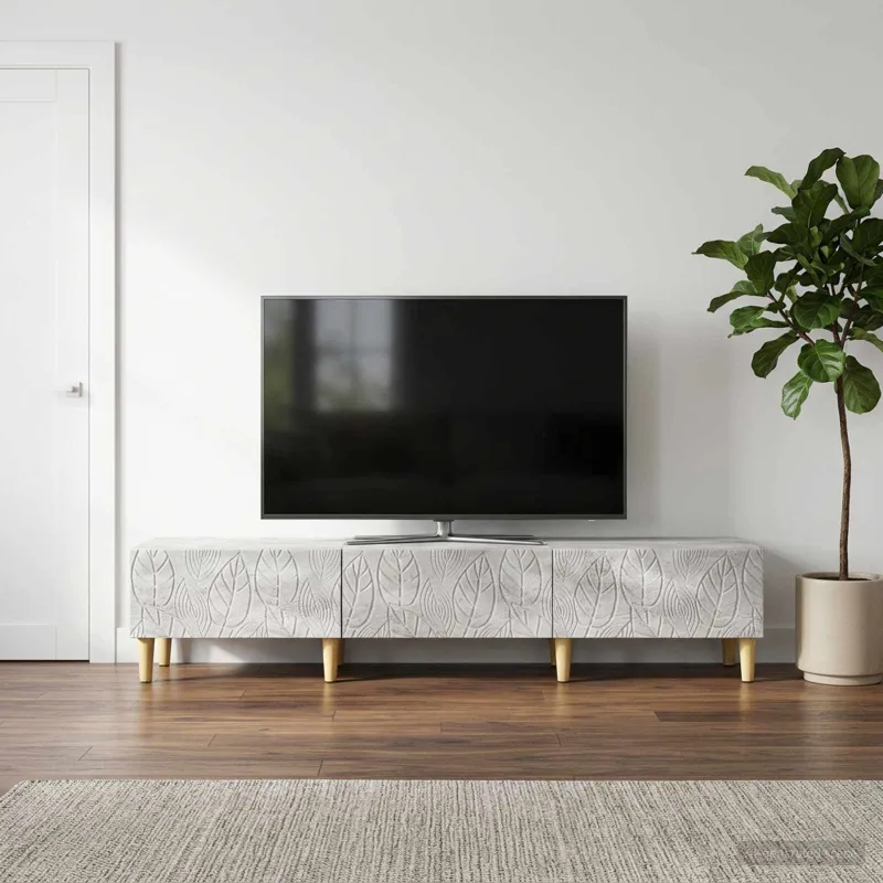 Televizoriaus spintelė 147 x 34,5 x 30 cm Betono pilka