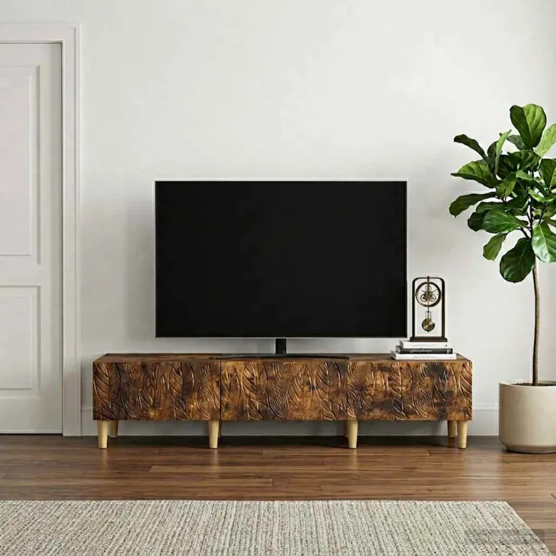 Televizoriaus spintelė 147 x 34,5 x 30 cm Dūminio ąžuolo