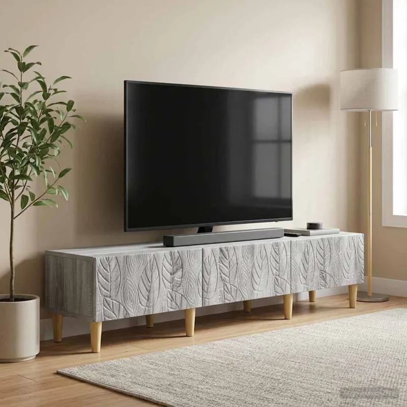 Televizoriaus spintelė 147 x 34,5 x 30 cm Pilka Sonoma