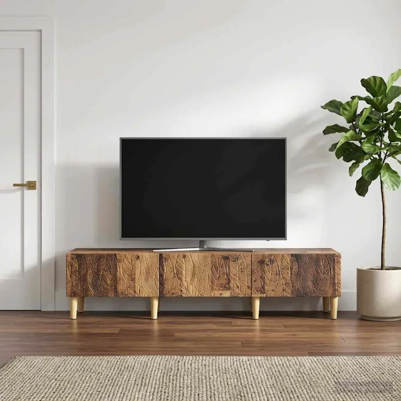 Televizoriaus spintelė 147 x 34,5 x 30 cm Sendintos medienos