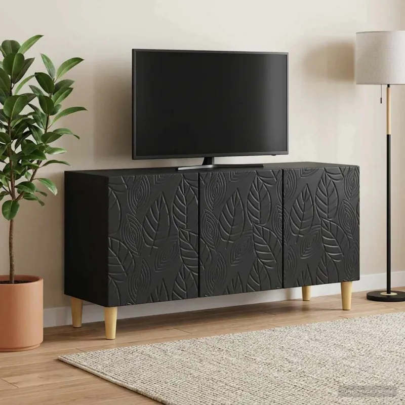 Televizoriaus spintelė 99 x 34,5 x 50 cm Juoda Apdirbta mediena