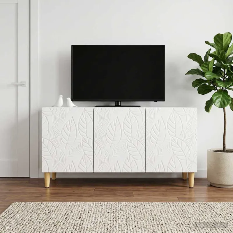 Televizoriaus spintelė 99 x 34,5 x 50 cm Itin blizgi balta
