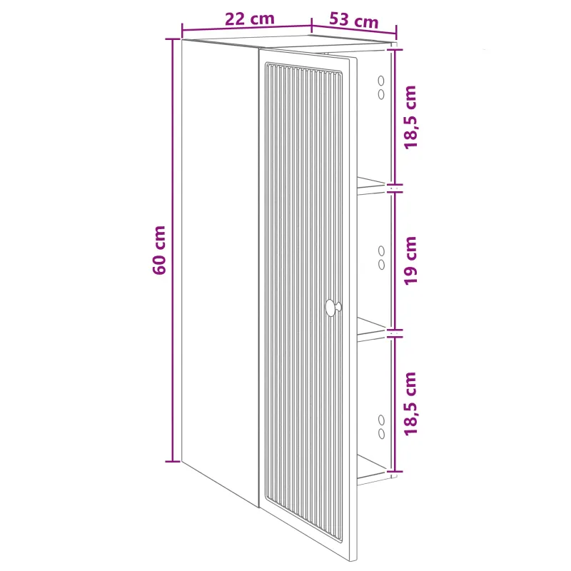 Prie sienos montuojama spinta Betono pilka 33 x 34,5 x 90 cm