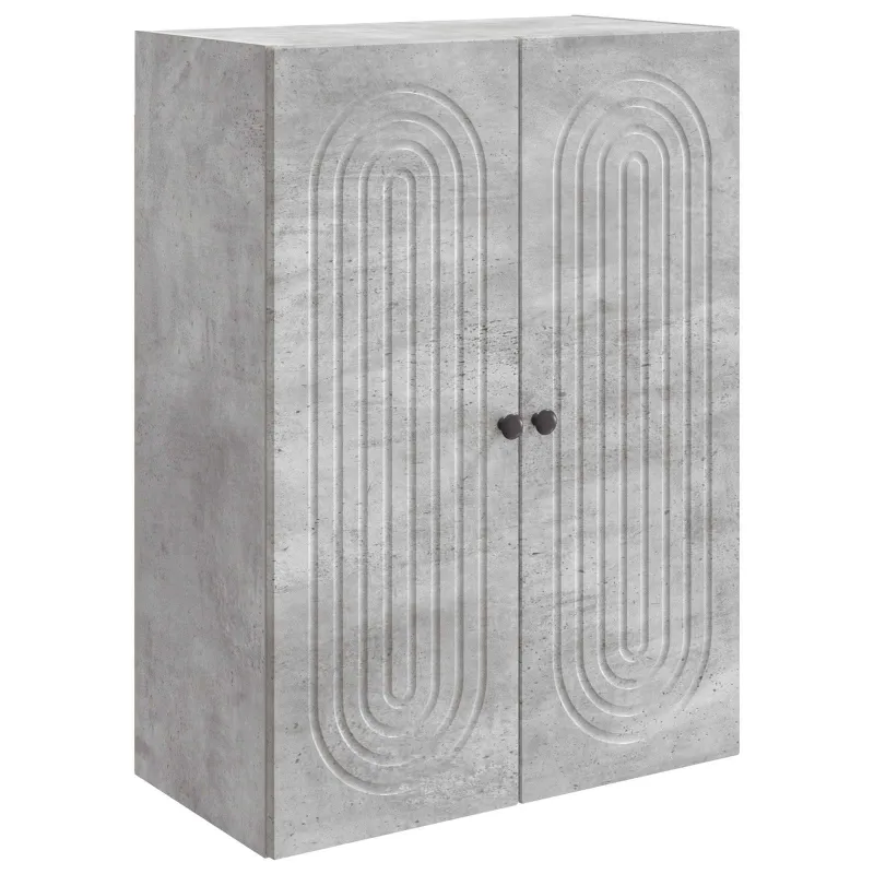 Prie sienos montuojama spinta Betono pilka 66 x 34,5 x 90 cm