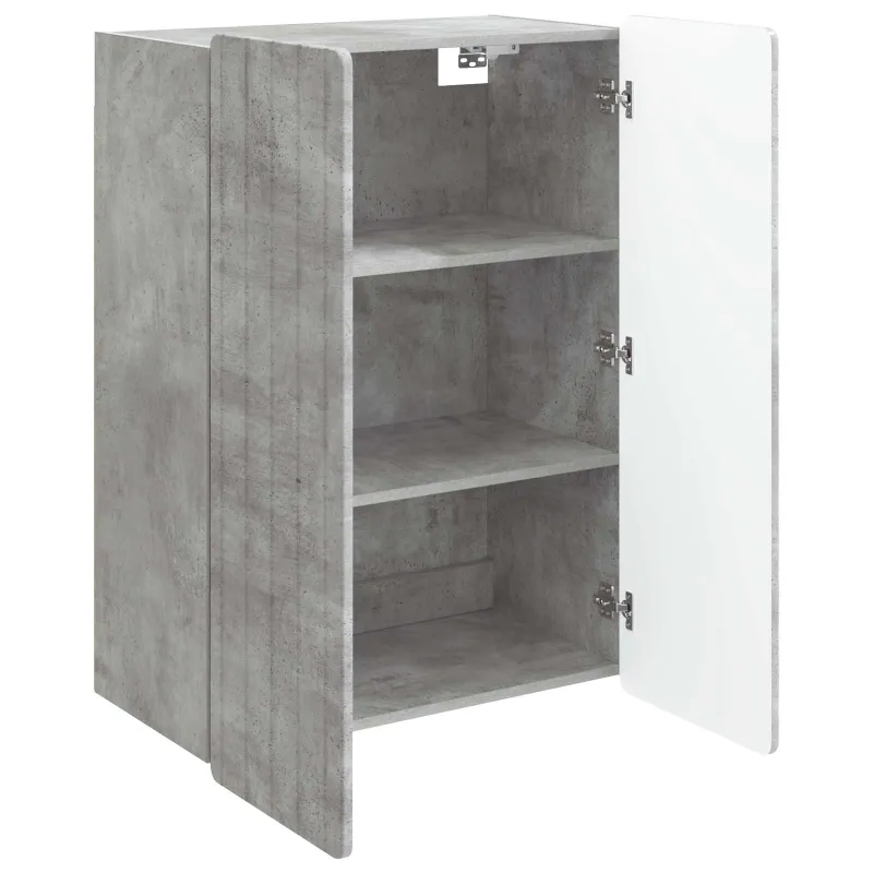 Prie sienos montuojama spinta Betono pilka 66 x 34,5 x 92 cm