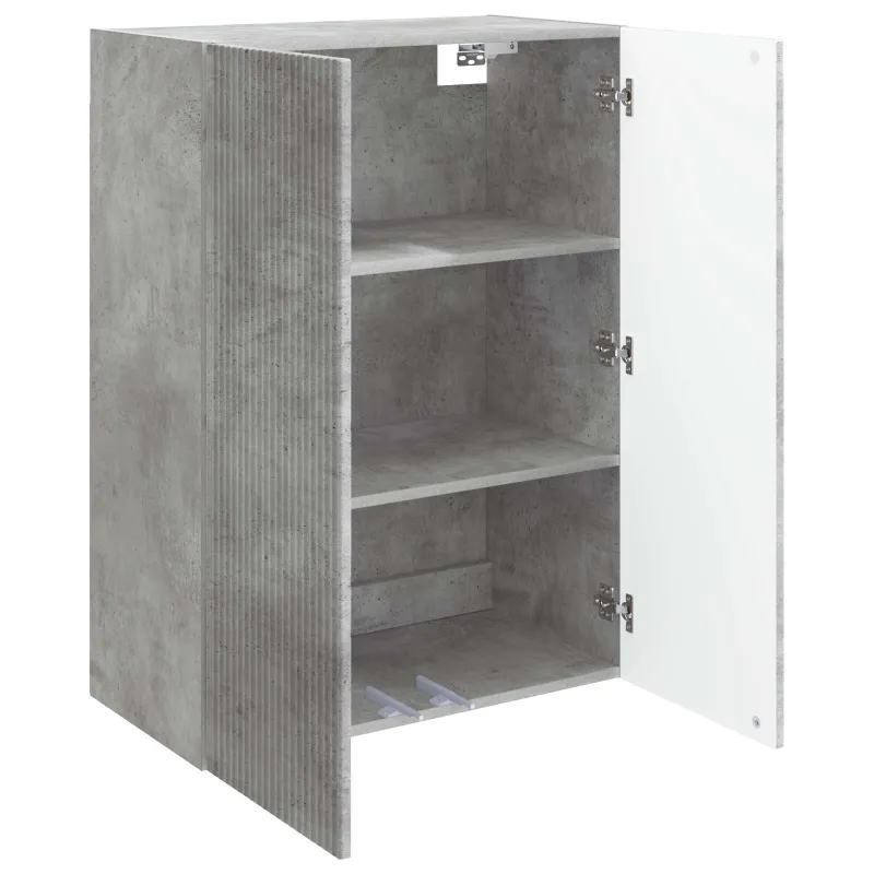 Prie sienos montuojama spinta Betono pilka 66 x 34,5 x 90 cm